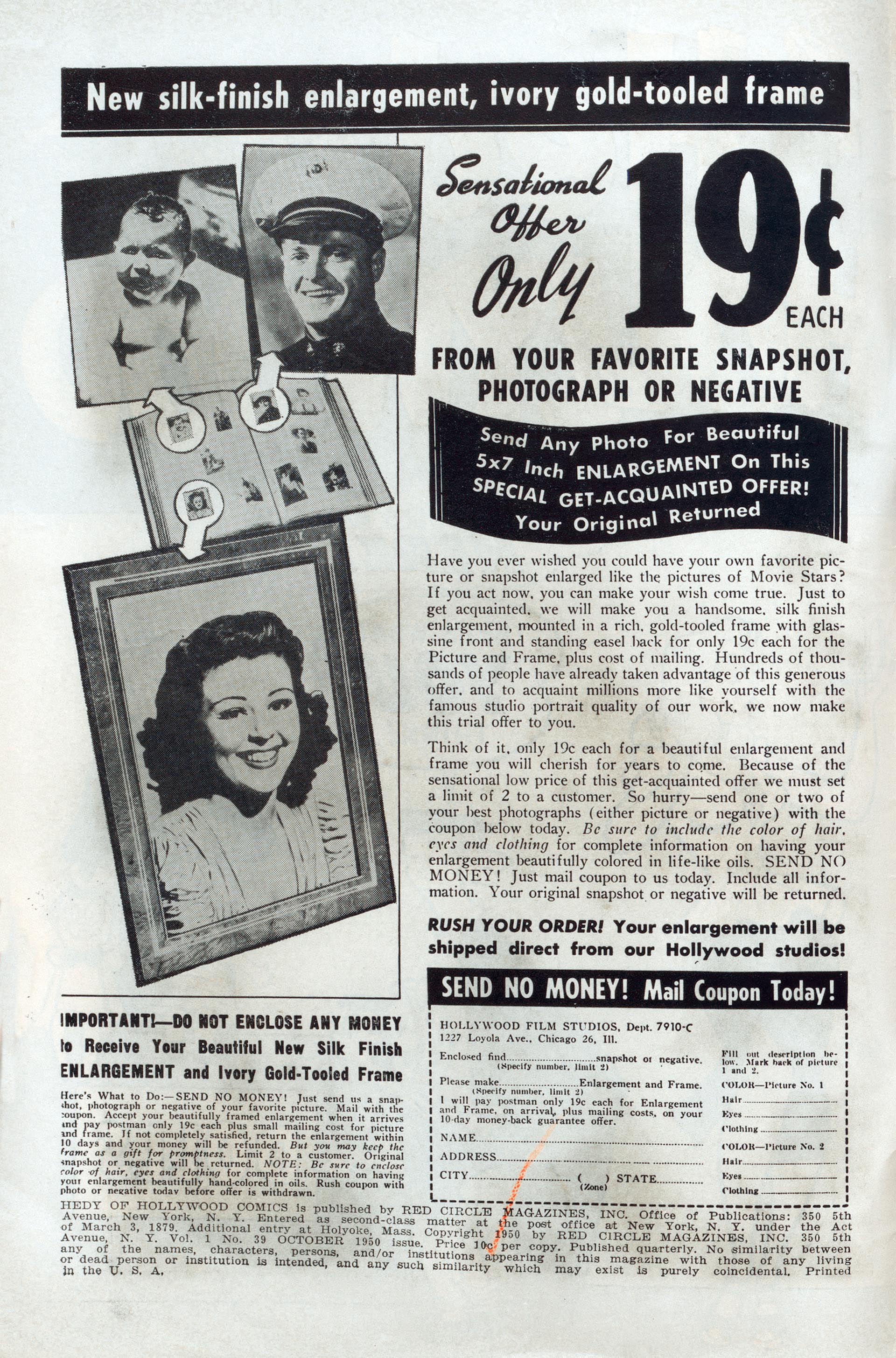 Read online Hedy Of Hollywood Comics comic -  Issue #39 - 2