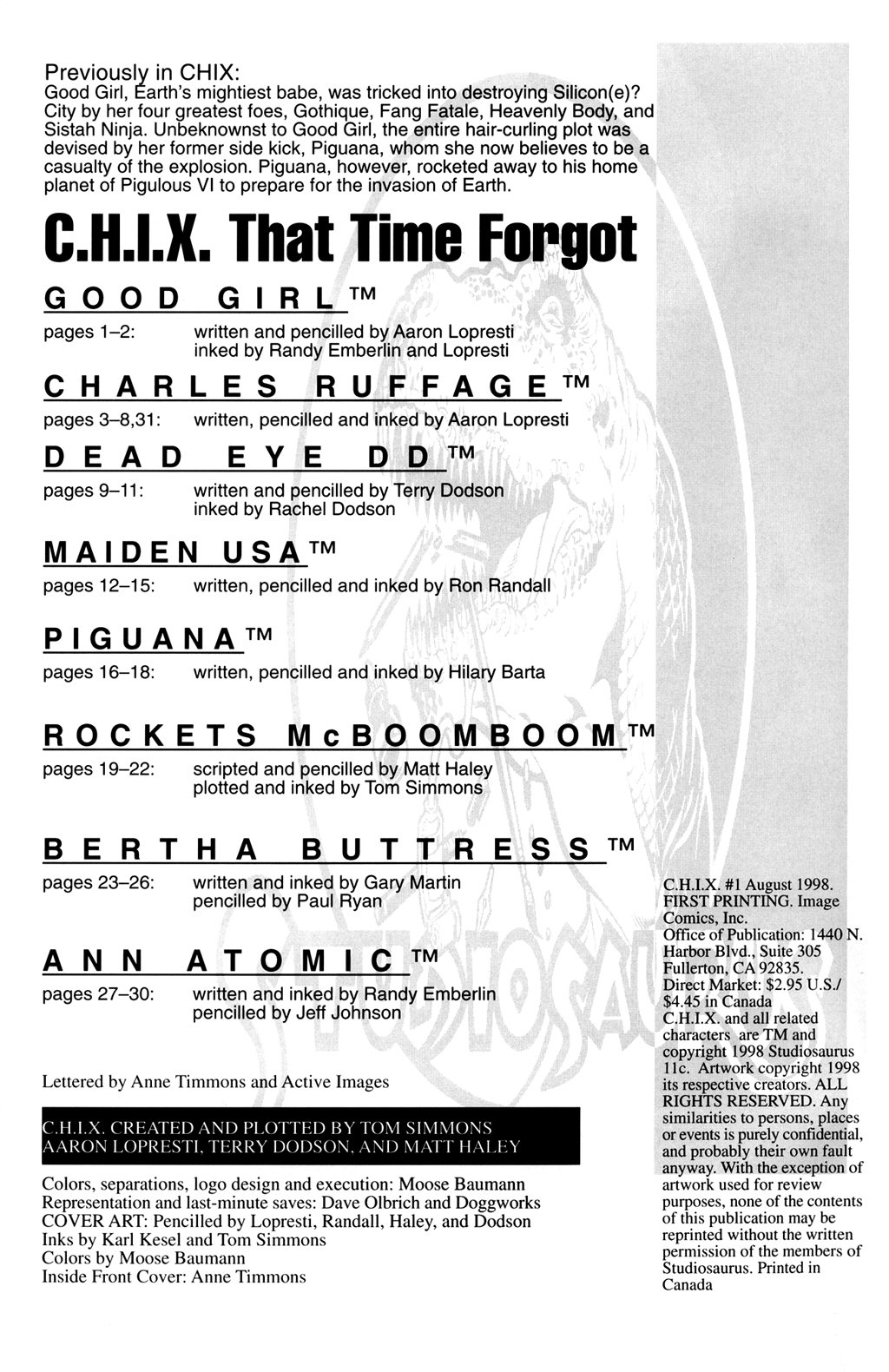 Read online C.H.I.X. That Time Forgot comic -  Issue # Full - 2