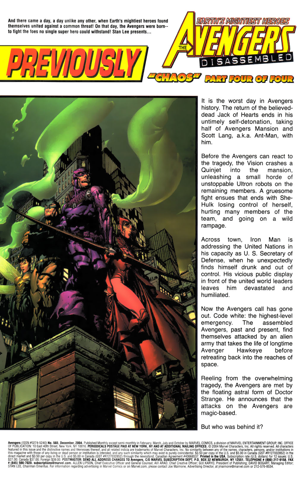 Read online The Avengers (1963) comic -  Issue #503 - 2