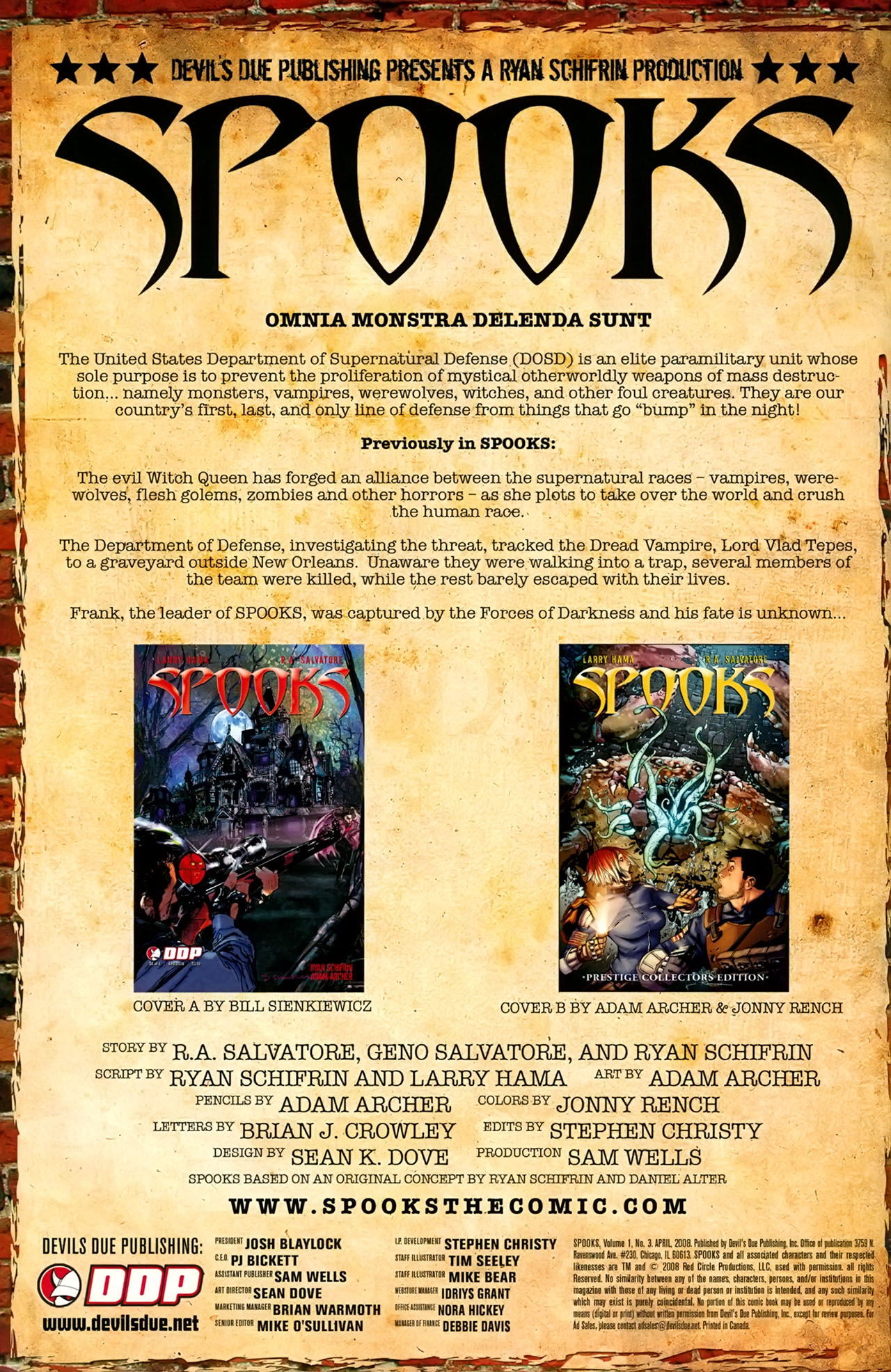 Read online Spooks comic -  Issue #3 - 2