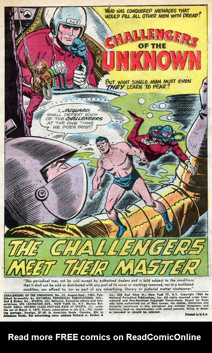 Read online Challengers of the Unknown (1958) comic -  Issue #33 - 3