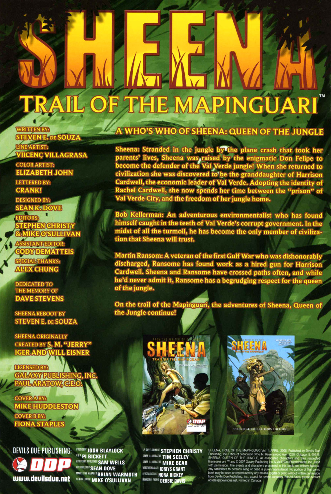 Read online Sheena - Trail of the Mapinguari comic -  Issue # Full - 2