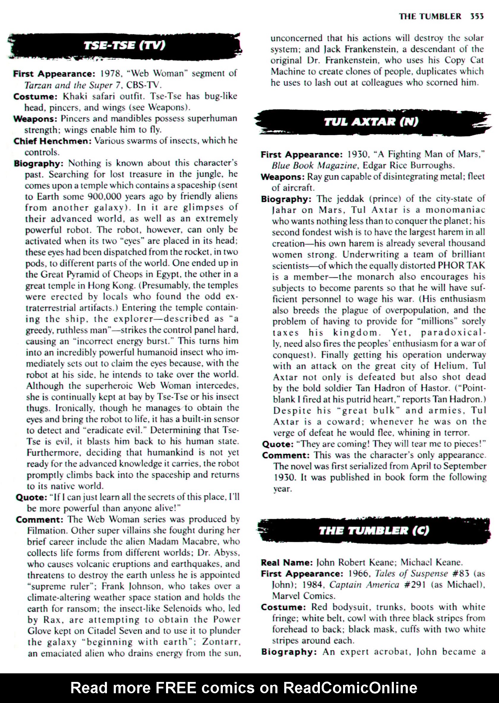 Read online The Encyclopedia of Super Villains comic -  Issue # TPB (Part 2) - 144