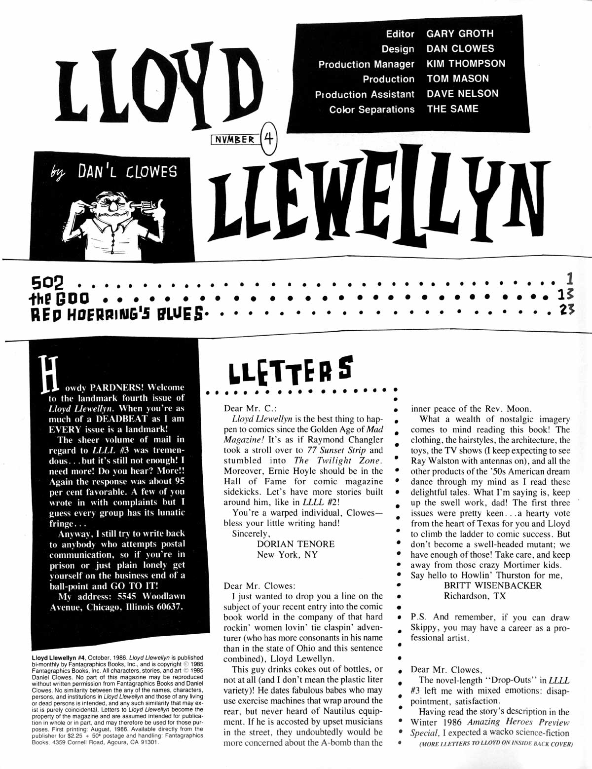 Read online Lloyd Llewellyn comic -  Issue #4 - 2