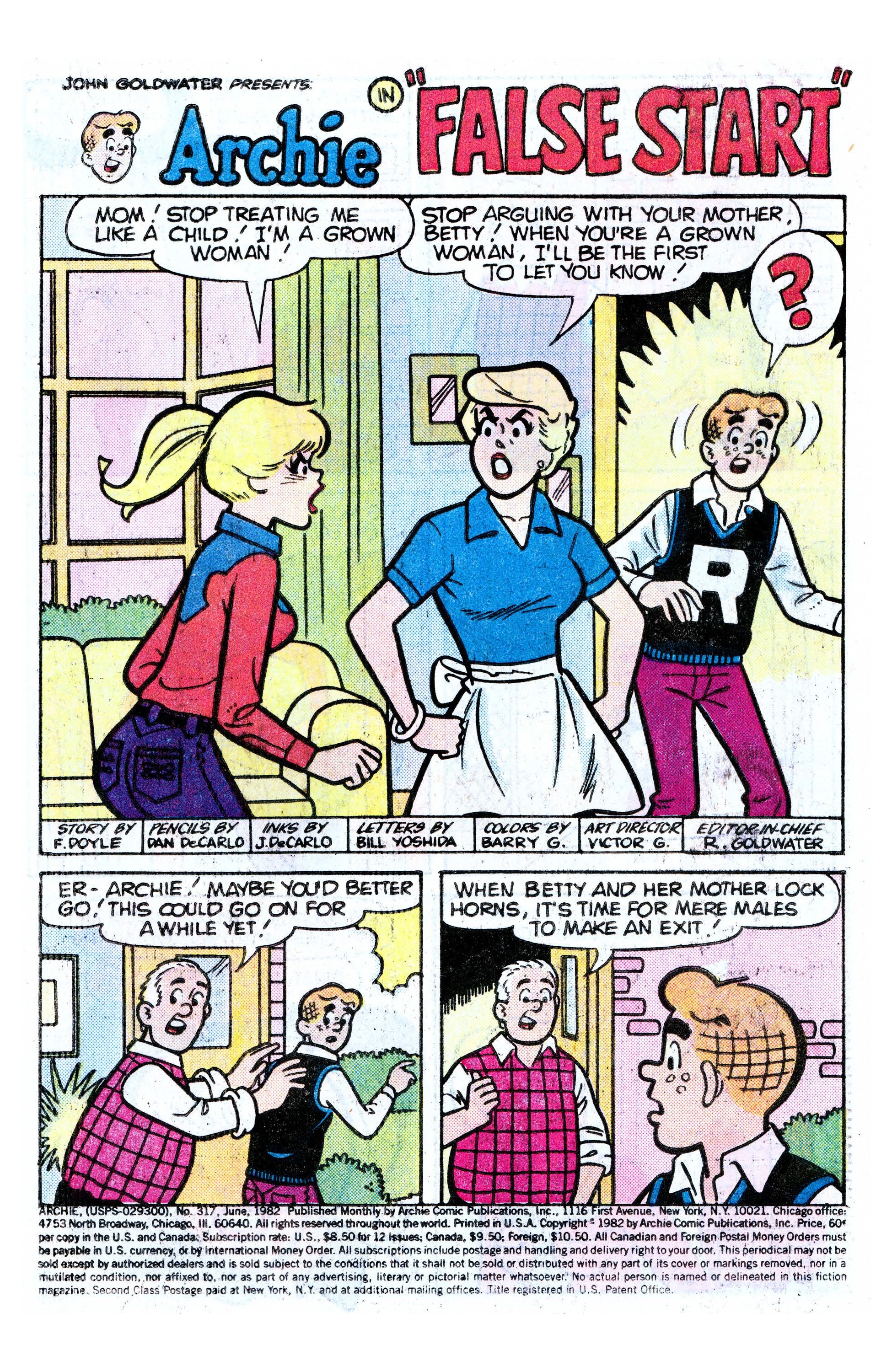 Read online Archie (1960) comic -  Issue #317 - 2