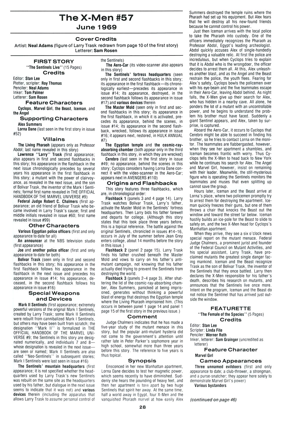 Read online The Official Marvel Index To The X-Men comic -  Issue #3 - 30