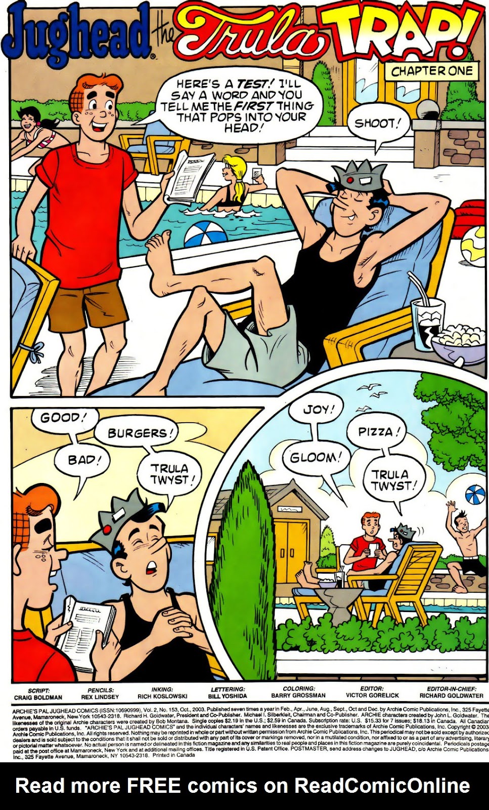 Archie's Pal Jughead Comics issue 153 - Page 2