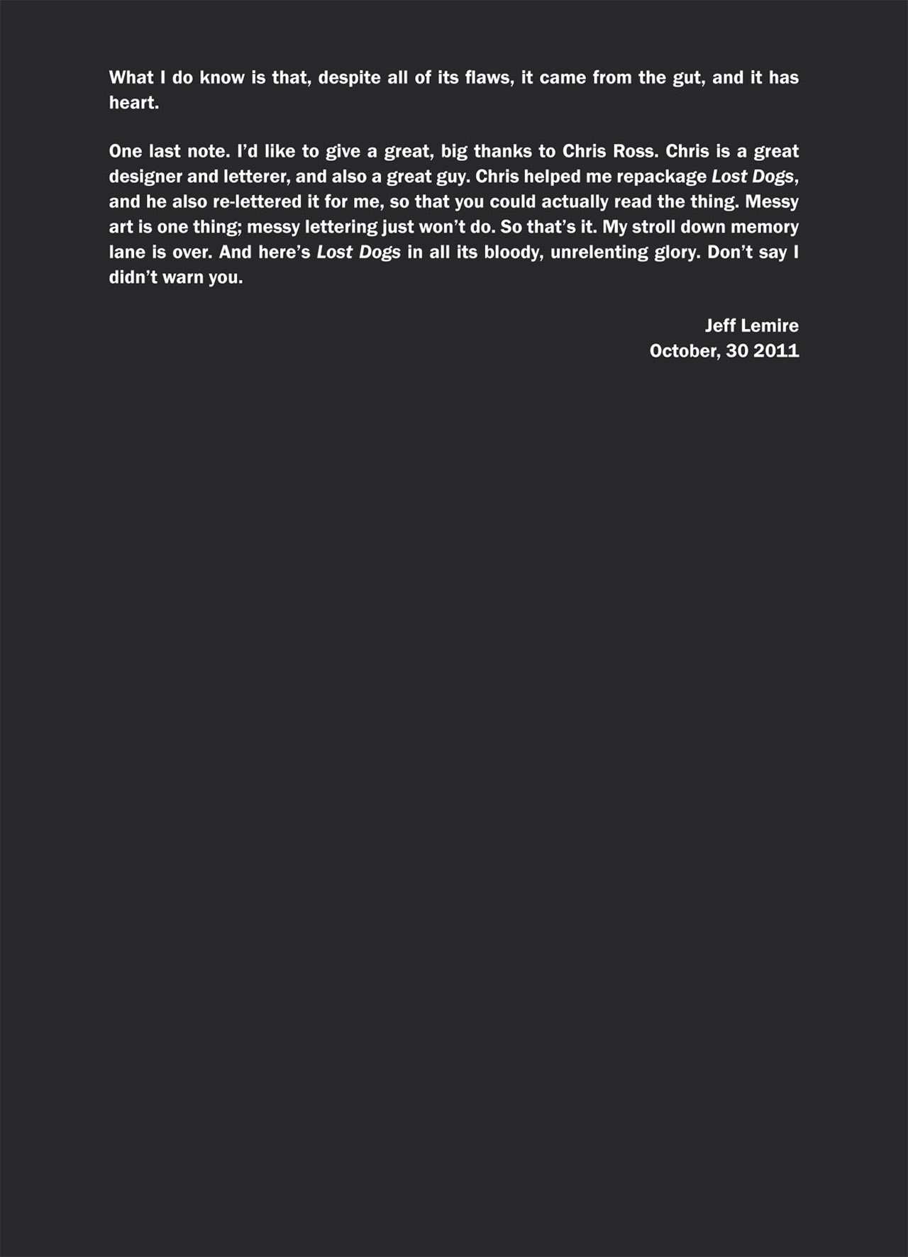 Read online Lost Dogs comic -  Issue # TPB - 7