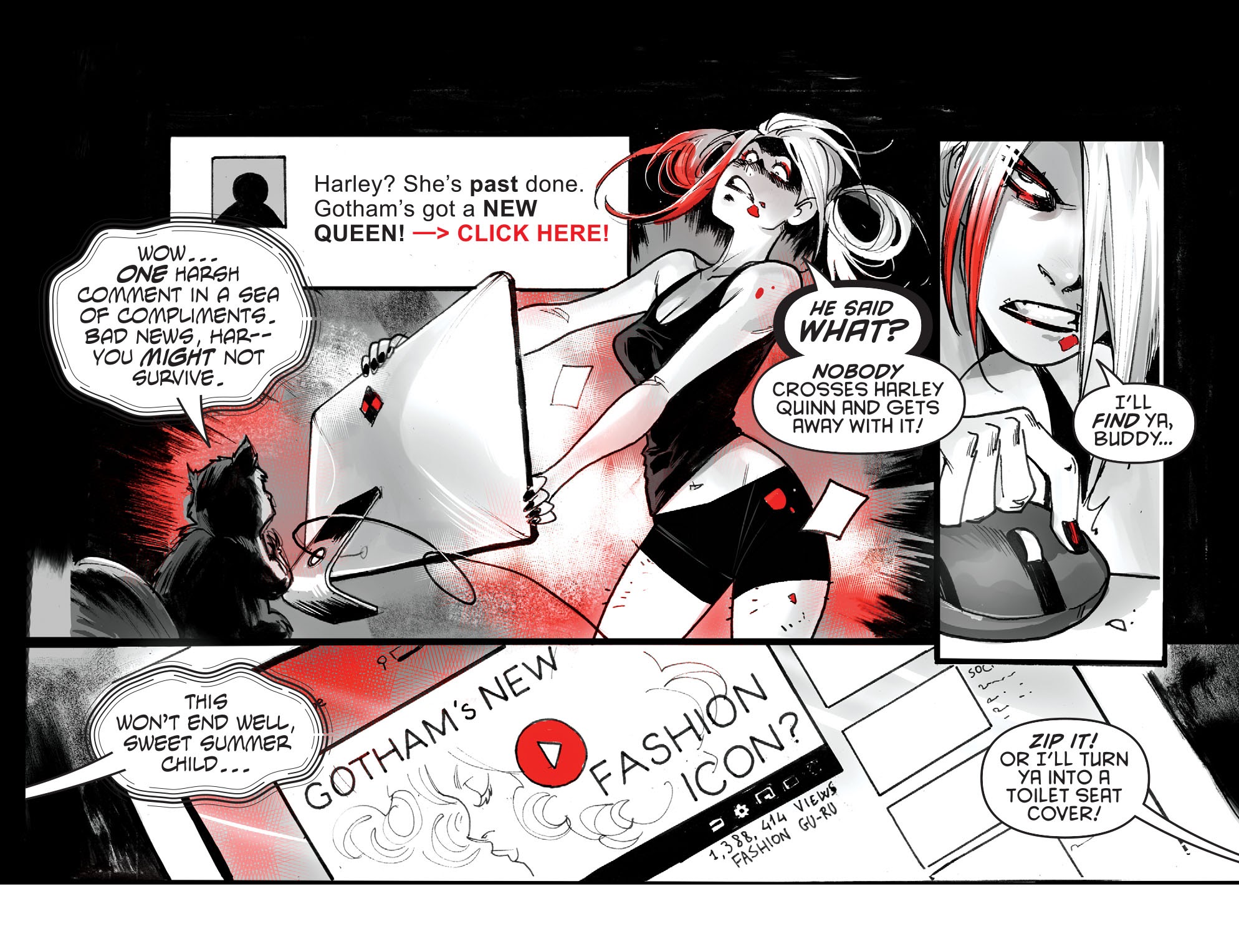 Read online Harley Quinn Black   White   Red comic -  Issue #2 - 6