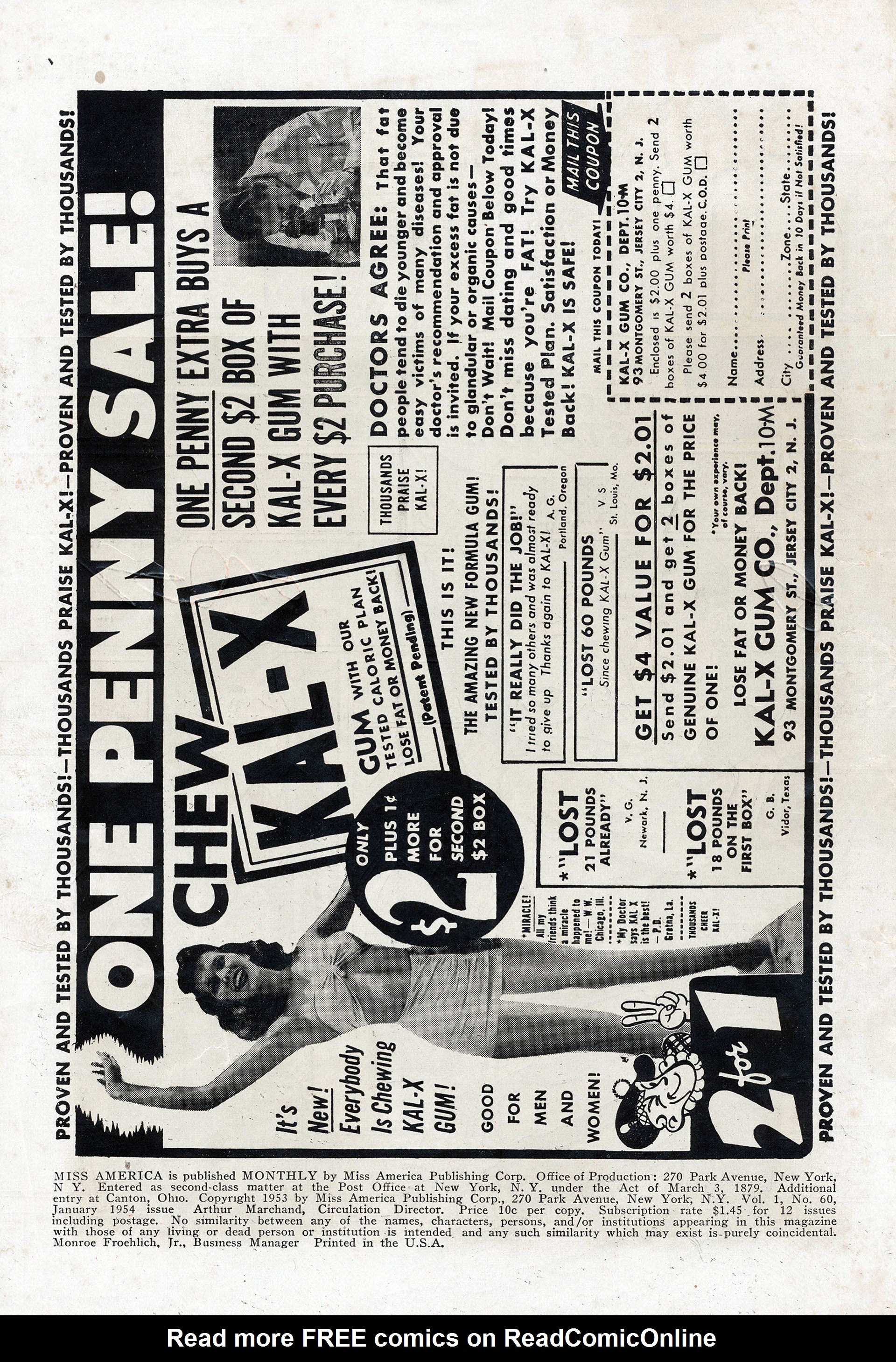 Read online Miss America comic -  Issue #60 - 2