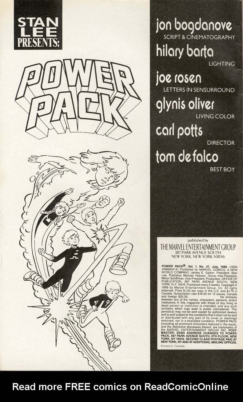 Read online Power Pack (1984) comic -  Issue #47 - 2
