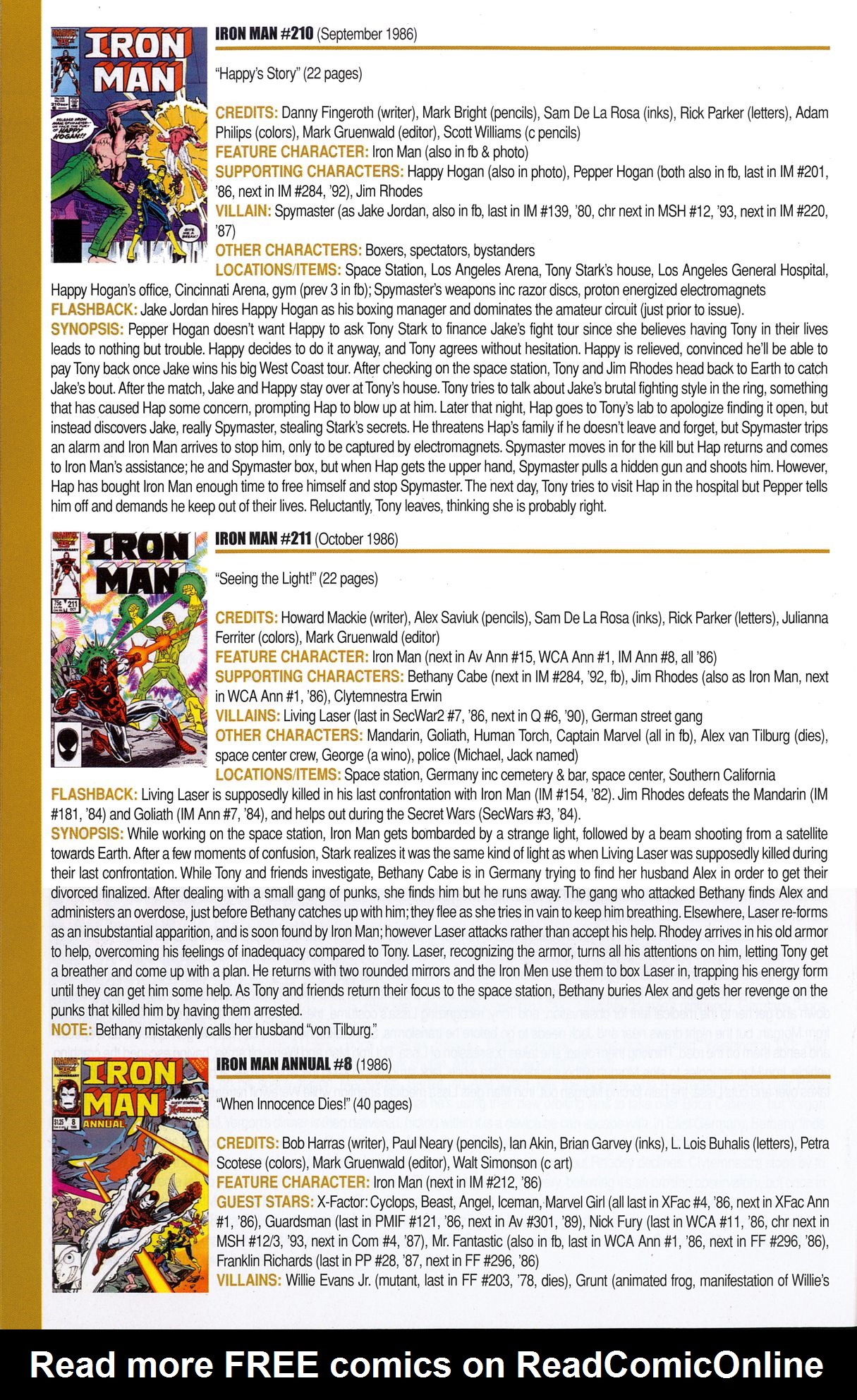 Read online Official Index to the Marvel Universe comic -  Issue #6 - 42