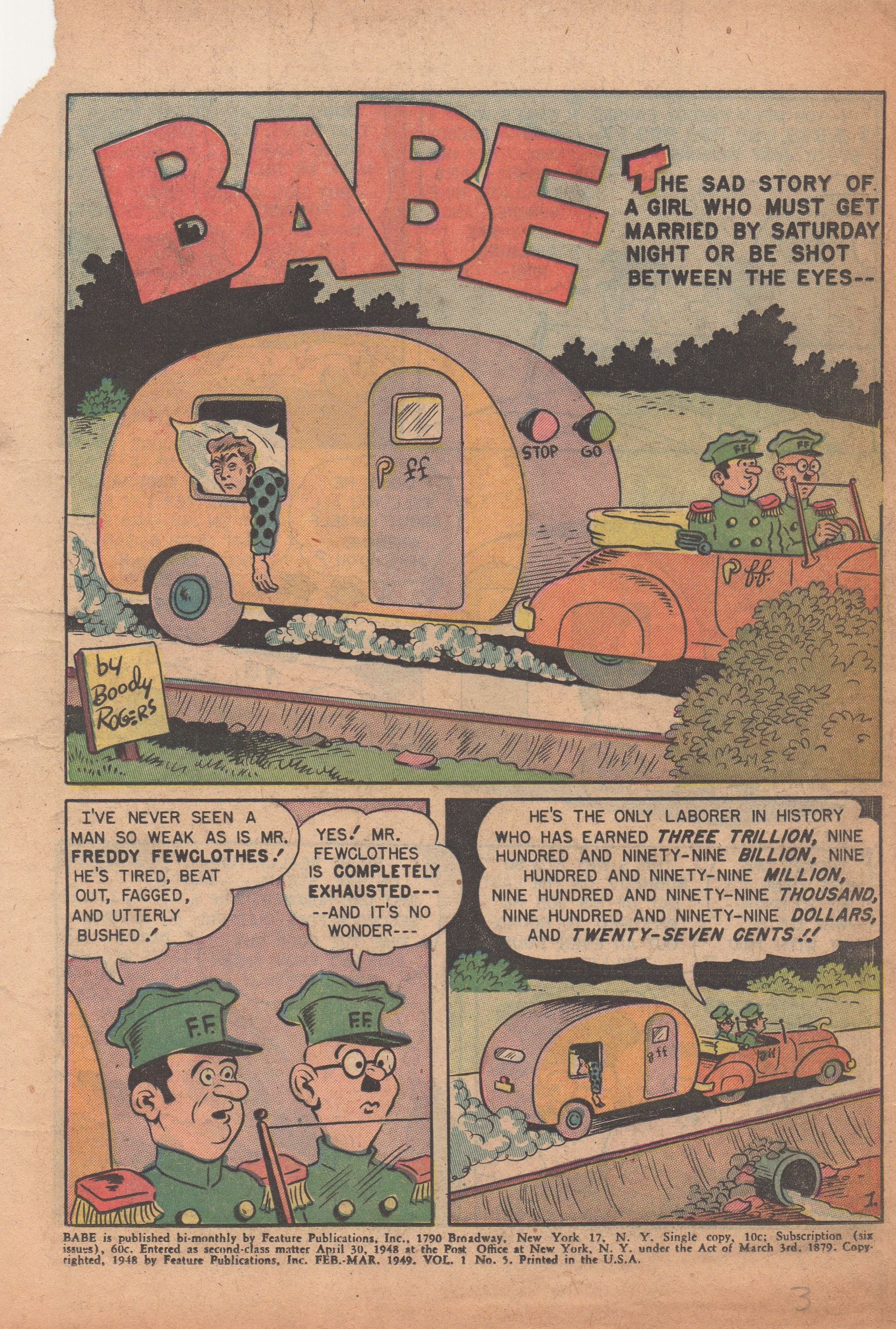 Read online Babe (1948) comic -  Issue #5 - 3
