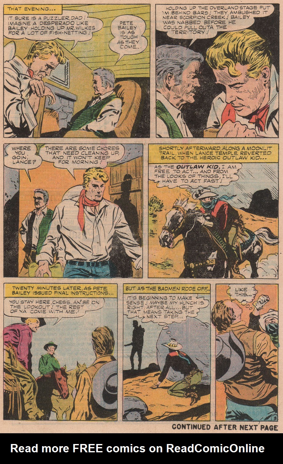 Read online The Outlaw Kid (1970) comic -  Issue #20 - 21