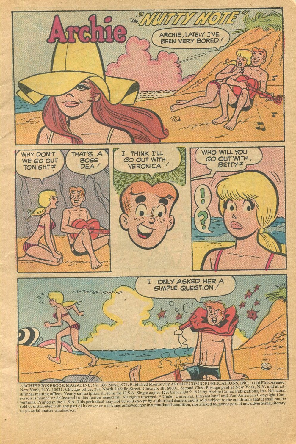 Read online Archie's Joke Book Magazine comic -  Issue #166 - 3