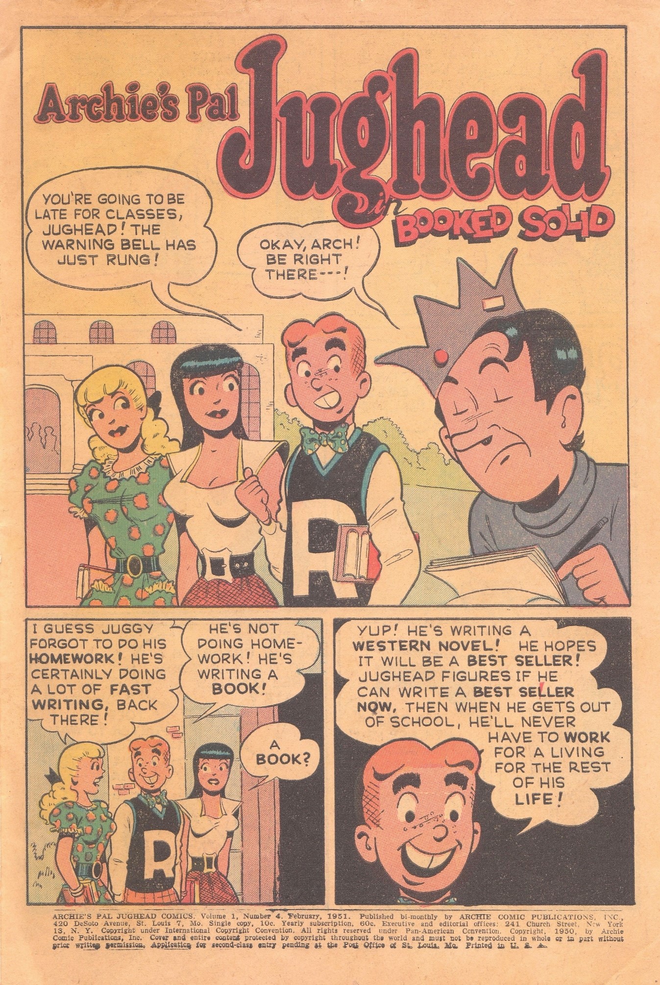 Read online Archie's Pal Jughead comic -  Issue #4 - 3
