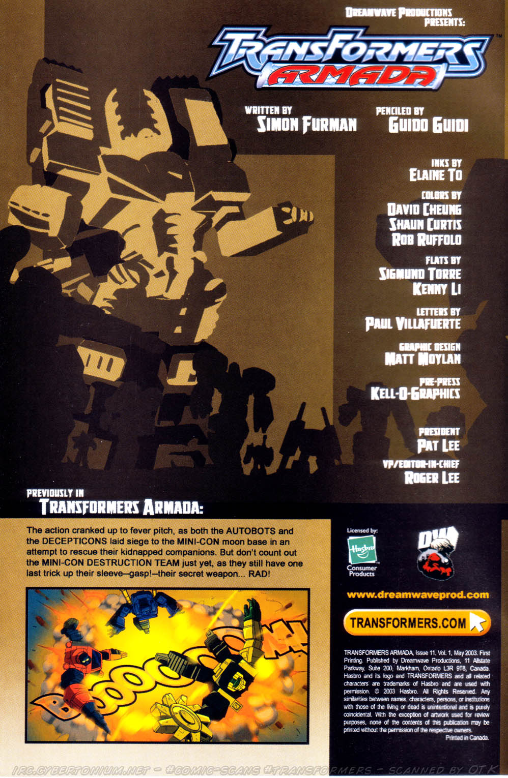 Read online Transformers Armada comic -  Issue #11 - 2