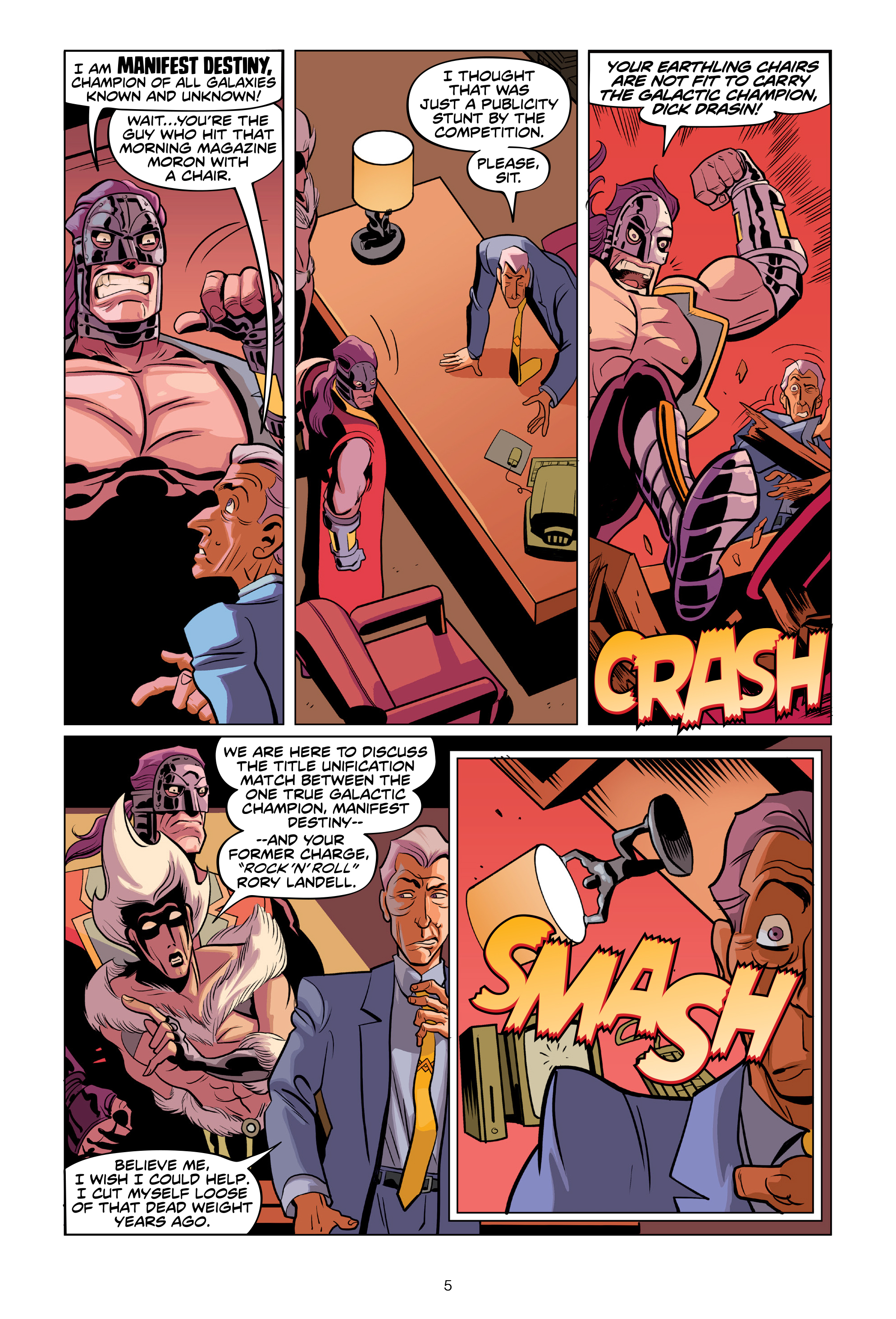Read online Invasion from Planet Wrestletopia comic -  Issue #3 - 5