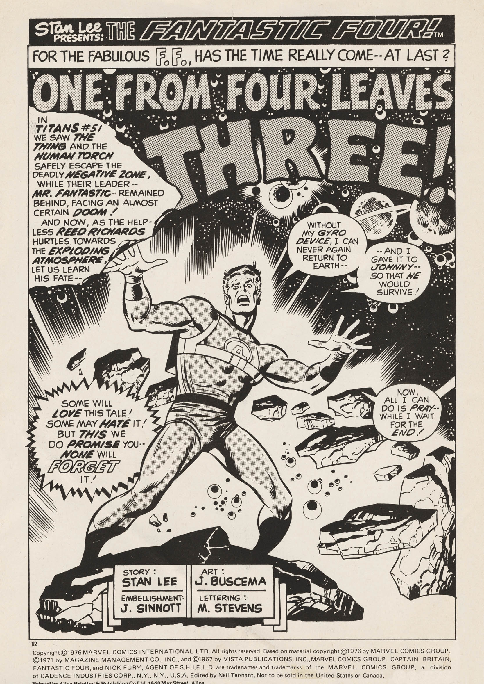 Read online Captain Britain (1976) comic -  Issue #1 - 12