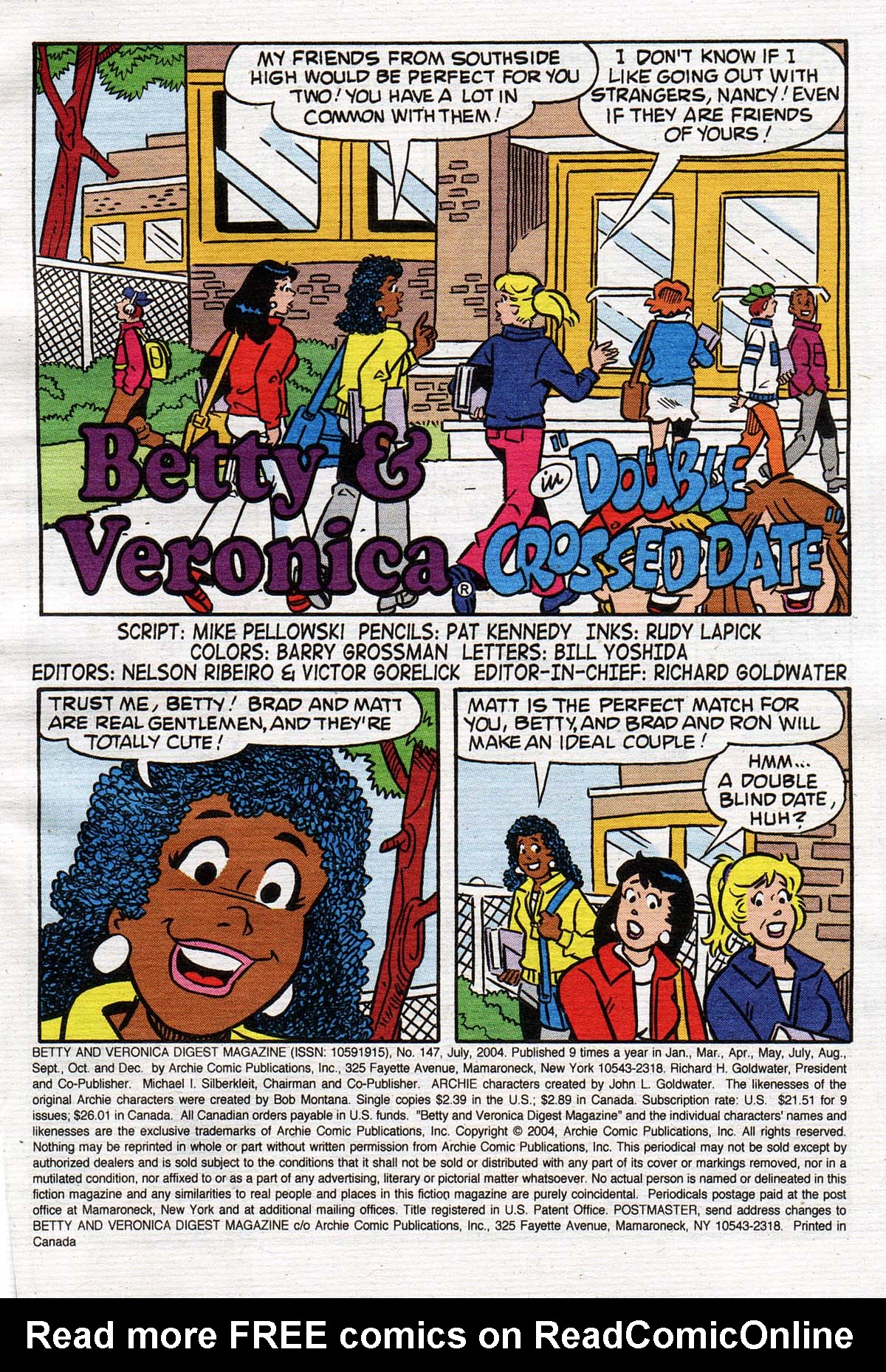 Read online Betty and Veronica Digest Magazine comic -  Issue #147 - 2