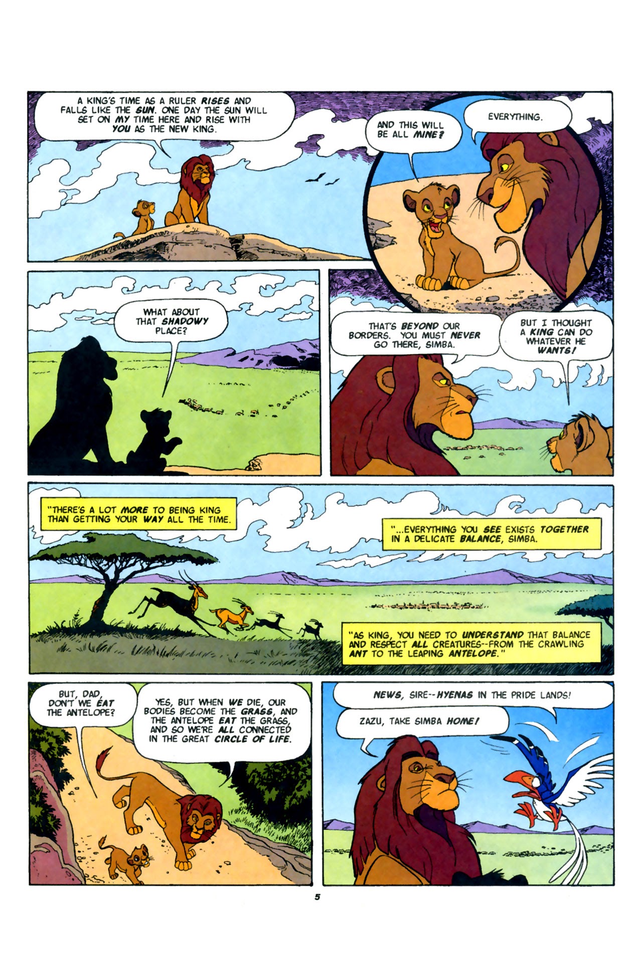 Read online Disney's The Lion King comic -  Issue #1 - 7