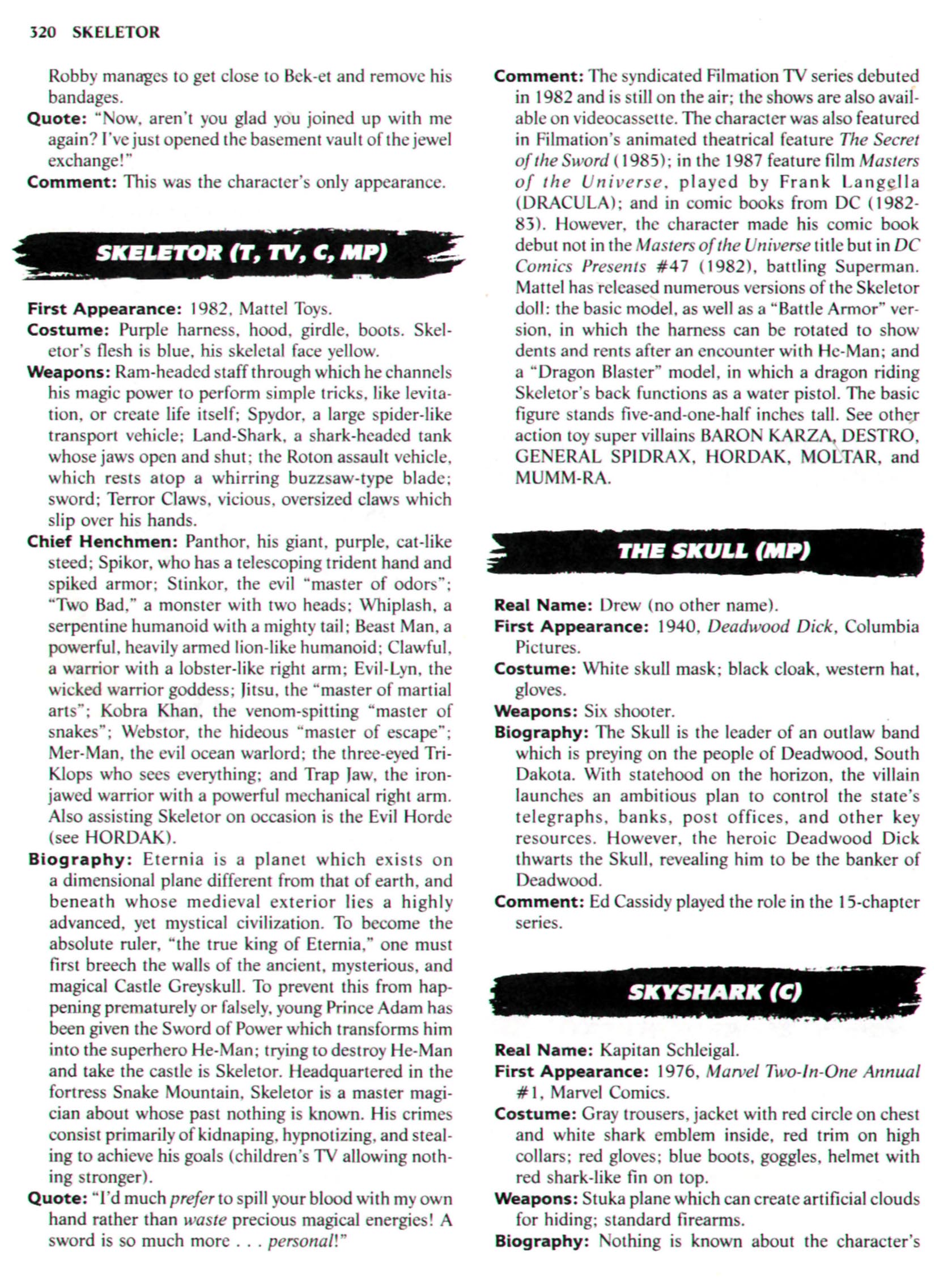 Read online The Encyclopedia of Super Villains comic -  Issue # TPB (Part 2) - 103