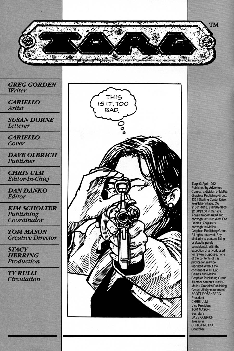 Read online Torg comic -  Issue #3 - 2