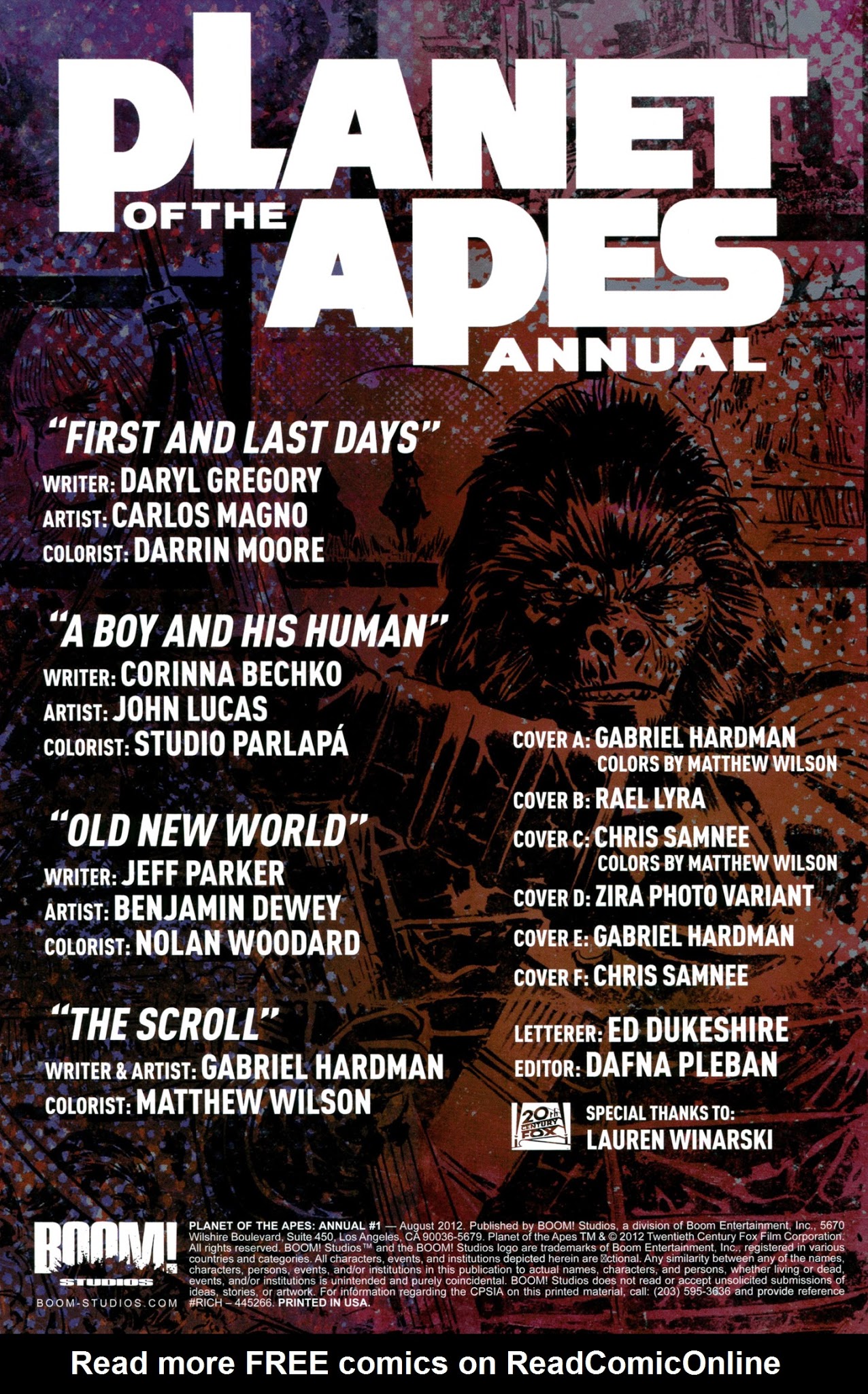 Read online Planet of the Apes (2011) comic -  Issue # _Annual 1 - 2