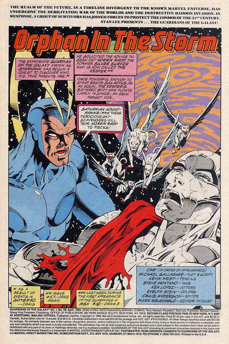 Read online Guardians of the Galaxy (1990) comic -  Issue #59 - 2