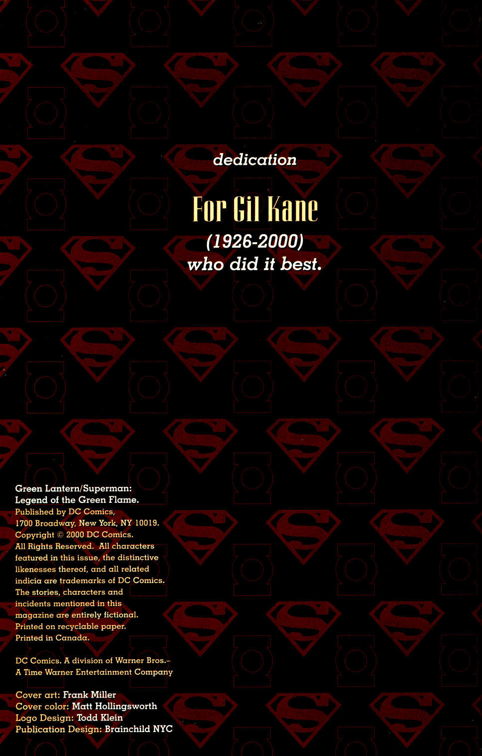 Read online Green Lantern/Superman: Legend of the Green Flame comic -  Issue # Full - 5
