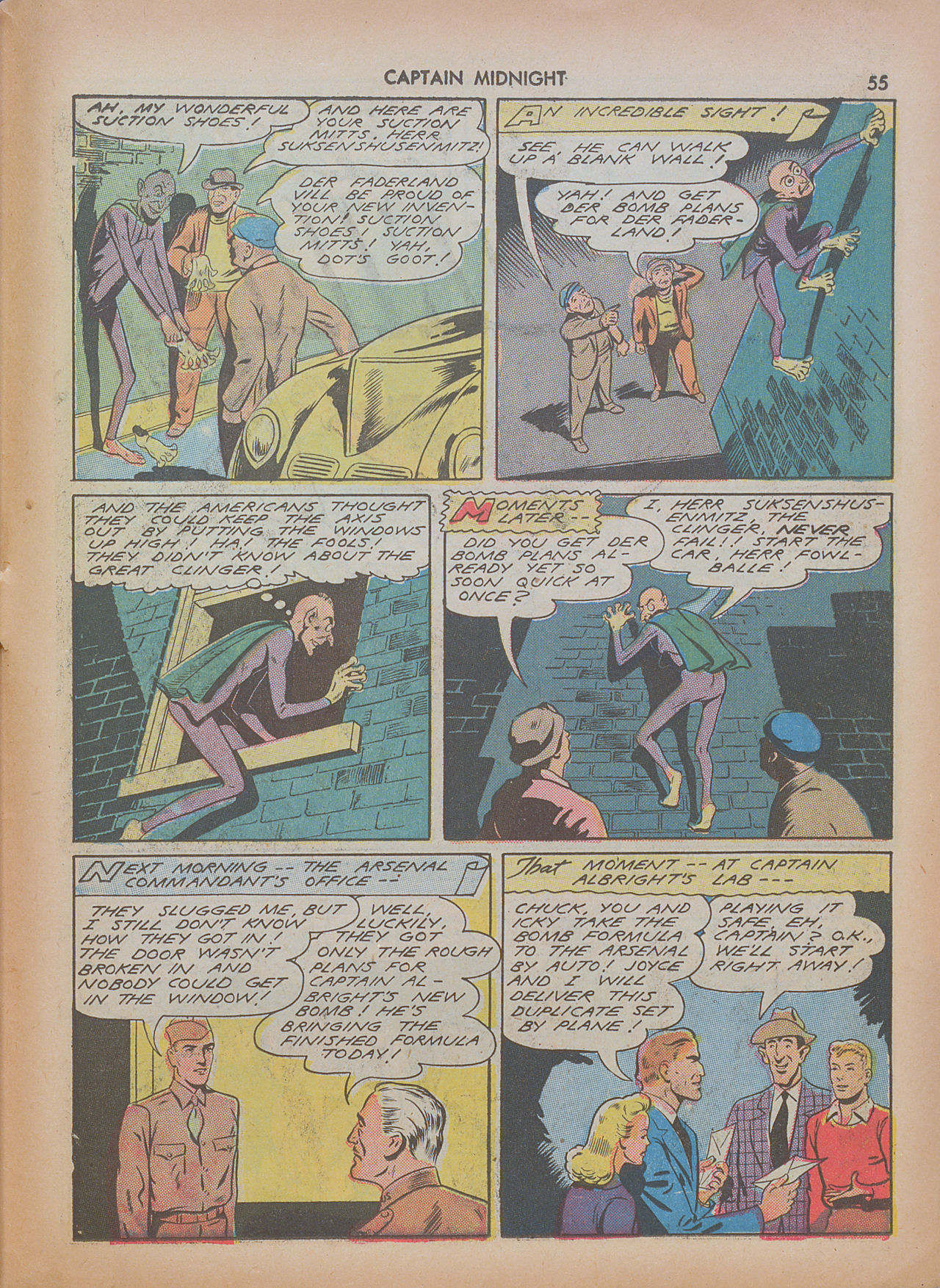 Read online Captain Midnight (1942) comic -  Issue #7 - 55