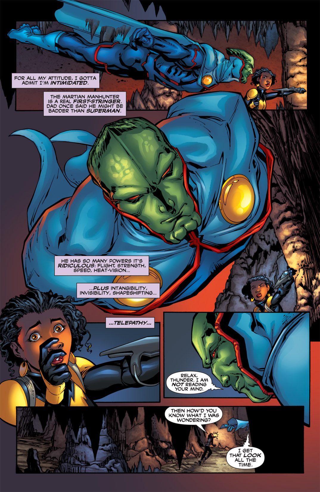 Read online Outsiders: Five of a Kind comic -  Issue # Issue Martian Manhunter-Thunder - 6