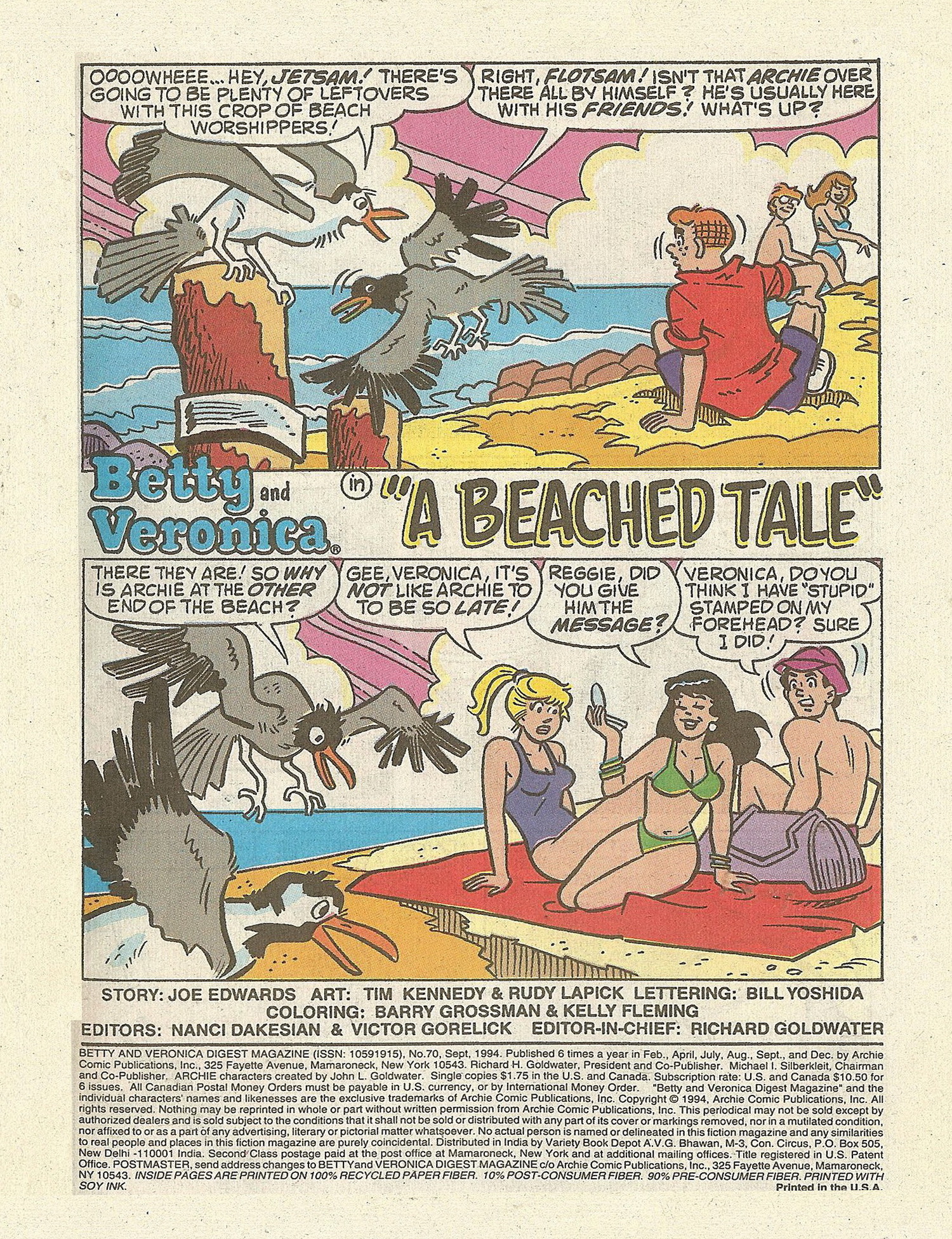Read online Betty and Veronica Digest Magazine comic -  Issue #70 - 3