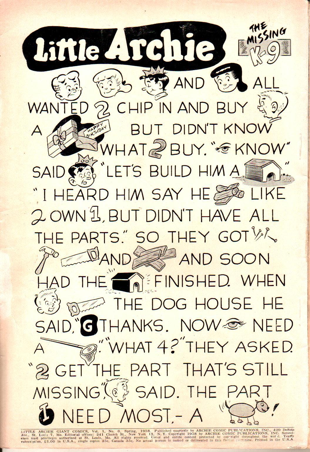 Read online Little Archie (1956) comic -  Issue #6 - 2