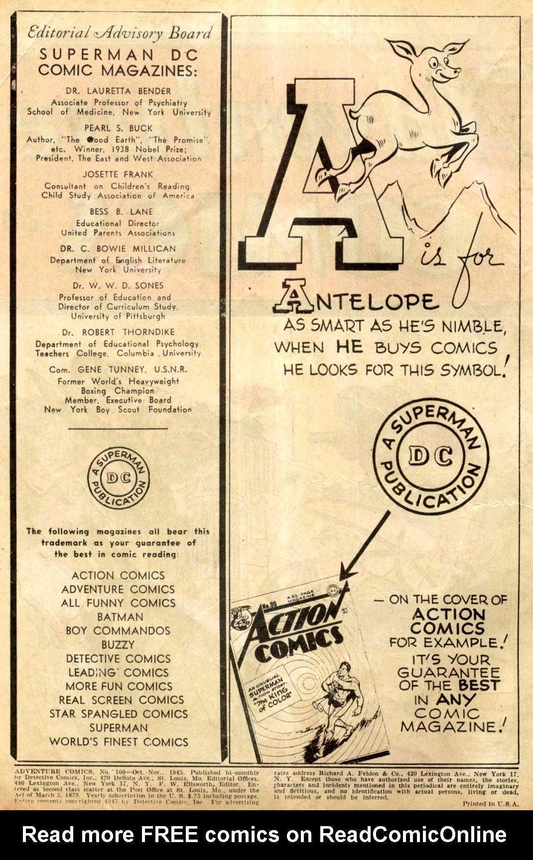 Read online Adventure Comics (1938) comic -  Issue #100 - 2