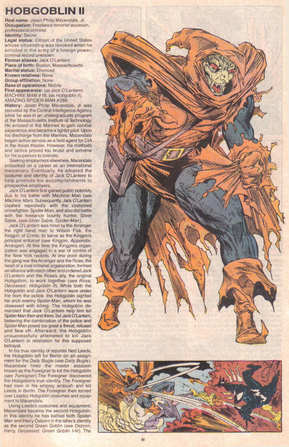 Read online The Official Handbook of the Marvel Universe: Update '89 comic -  Issue #3 - 43