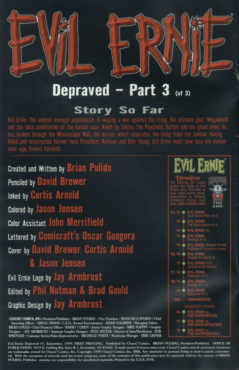 Read online Evil Ernie: Depraved comic -  Issue #3 - 2