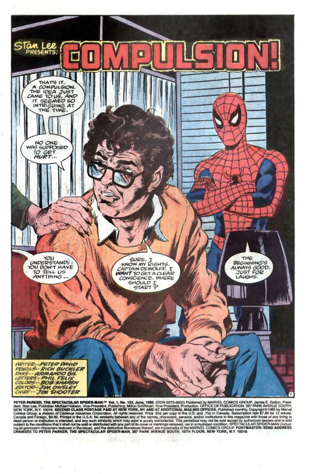 Read online The Spectacular Spider-Man (1976) comic -  Issue #103 - 2