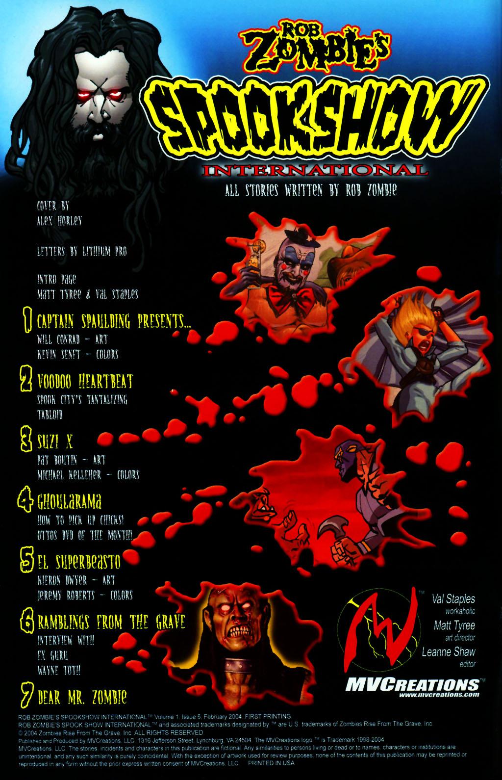 Read online Rob Zombie's Spookshow International comic -  Issue #5 - 2