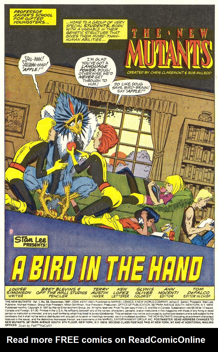 Read online The New Mutants comic -  Issue #58 - 2