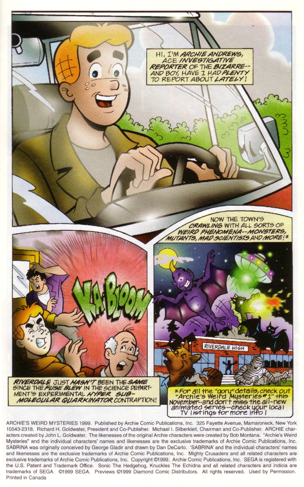 Read online Archie's Weird Mysteries 1999 comic -  Issue # Full - 3