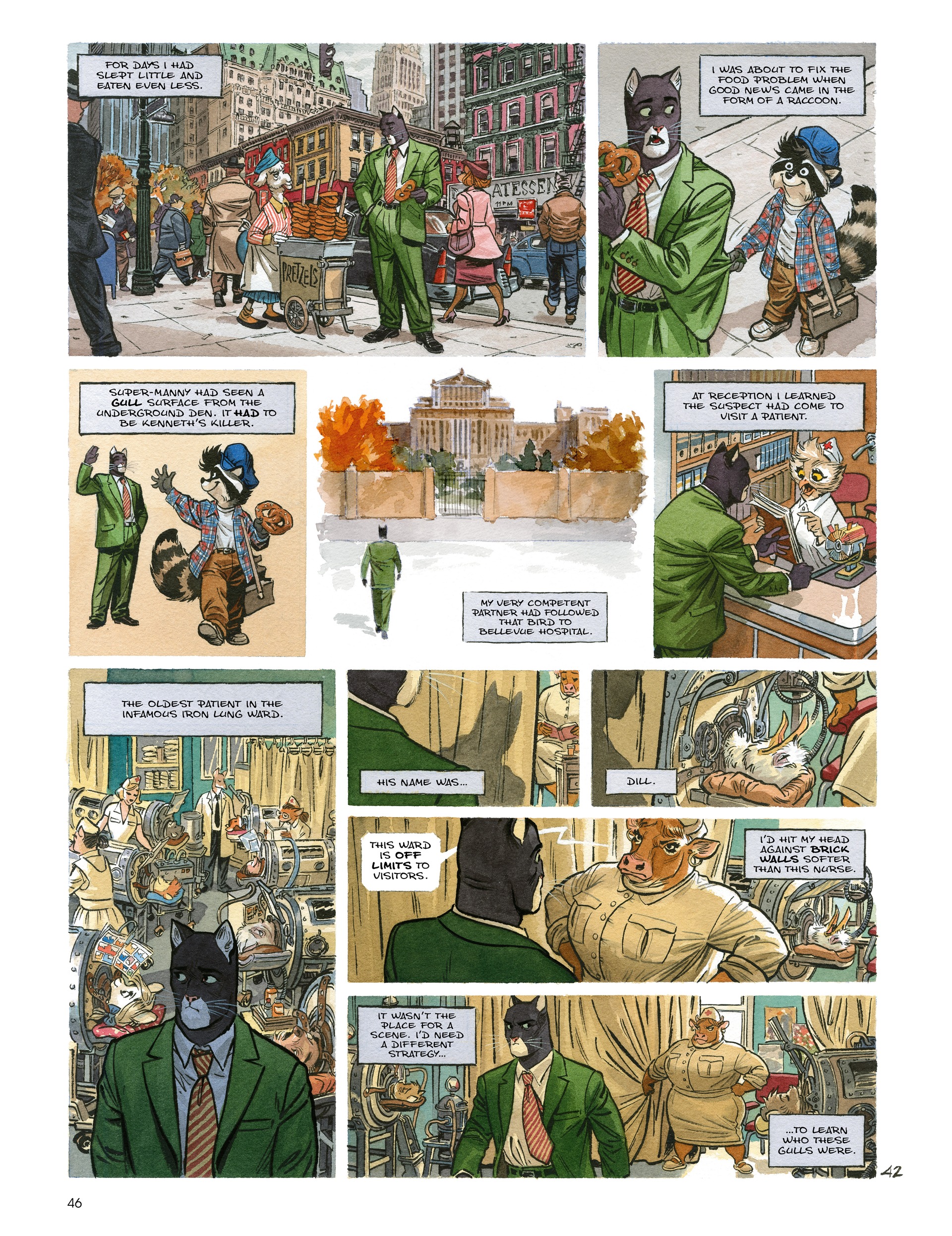 Read online Blacksad: They All Fall Down · Part One comic -  Issue # TPB - 48