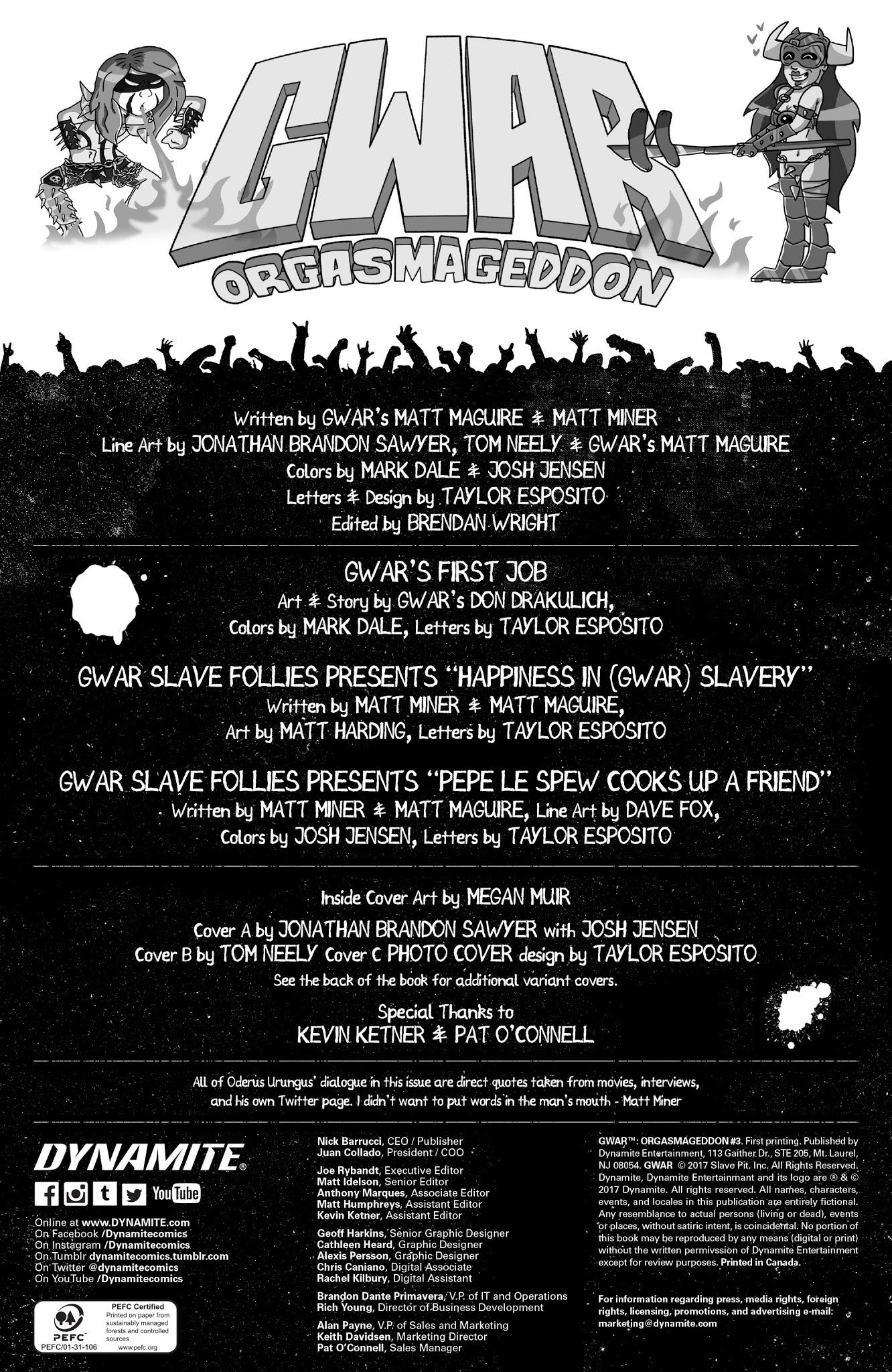Read online Gwar: Orgasmageddon comic -  Issue #3 - 4
