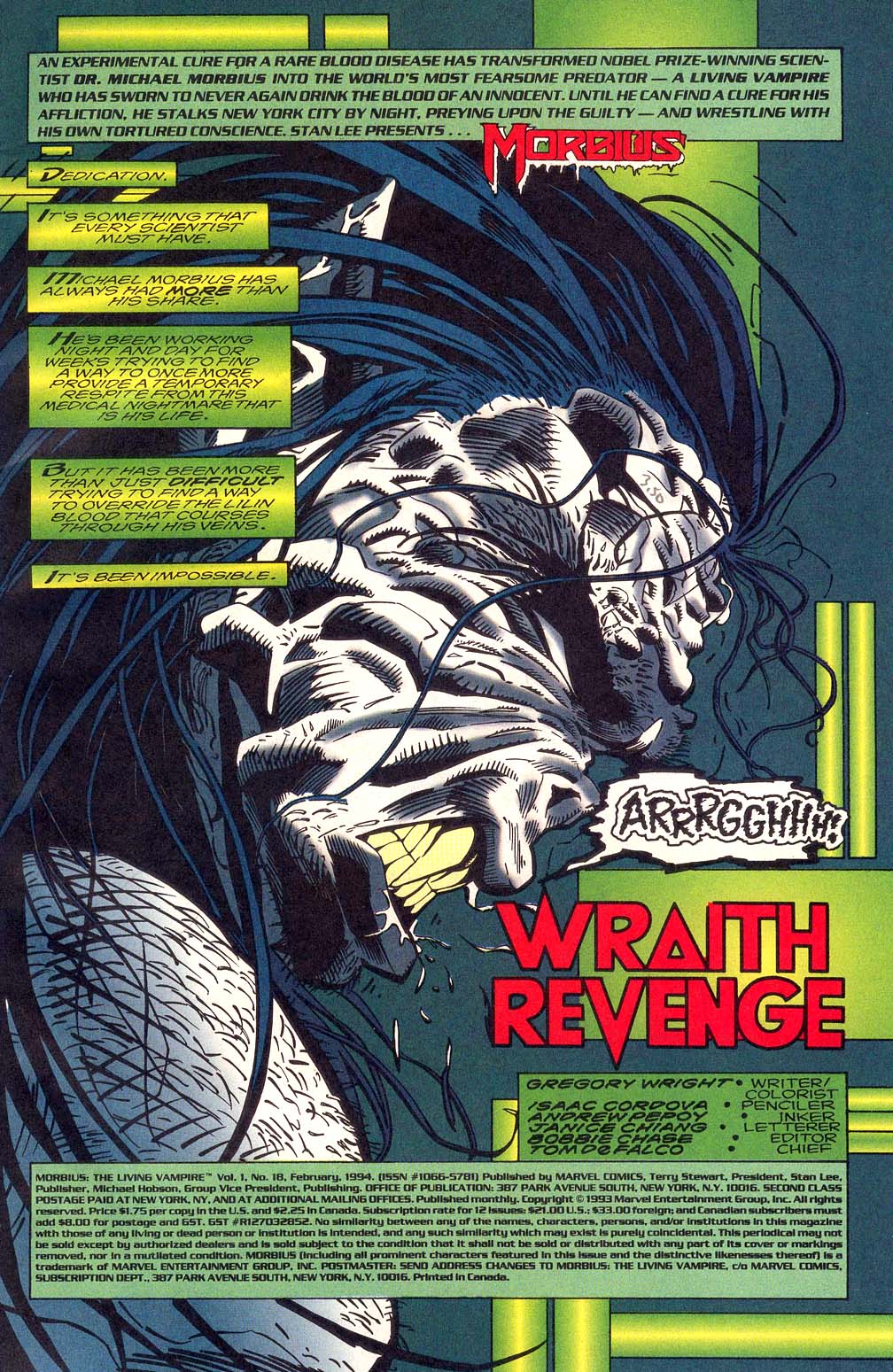 Read online Morbius: The Living Vampire (1992) comic -  Issue #18 - 2