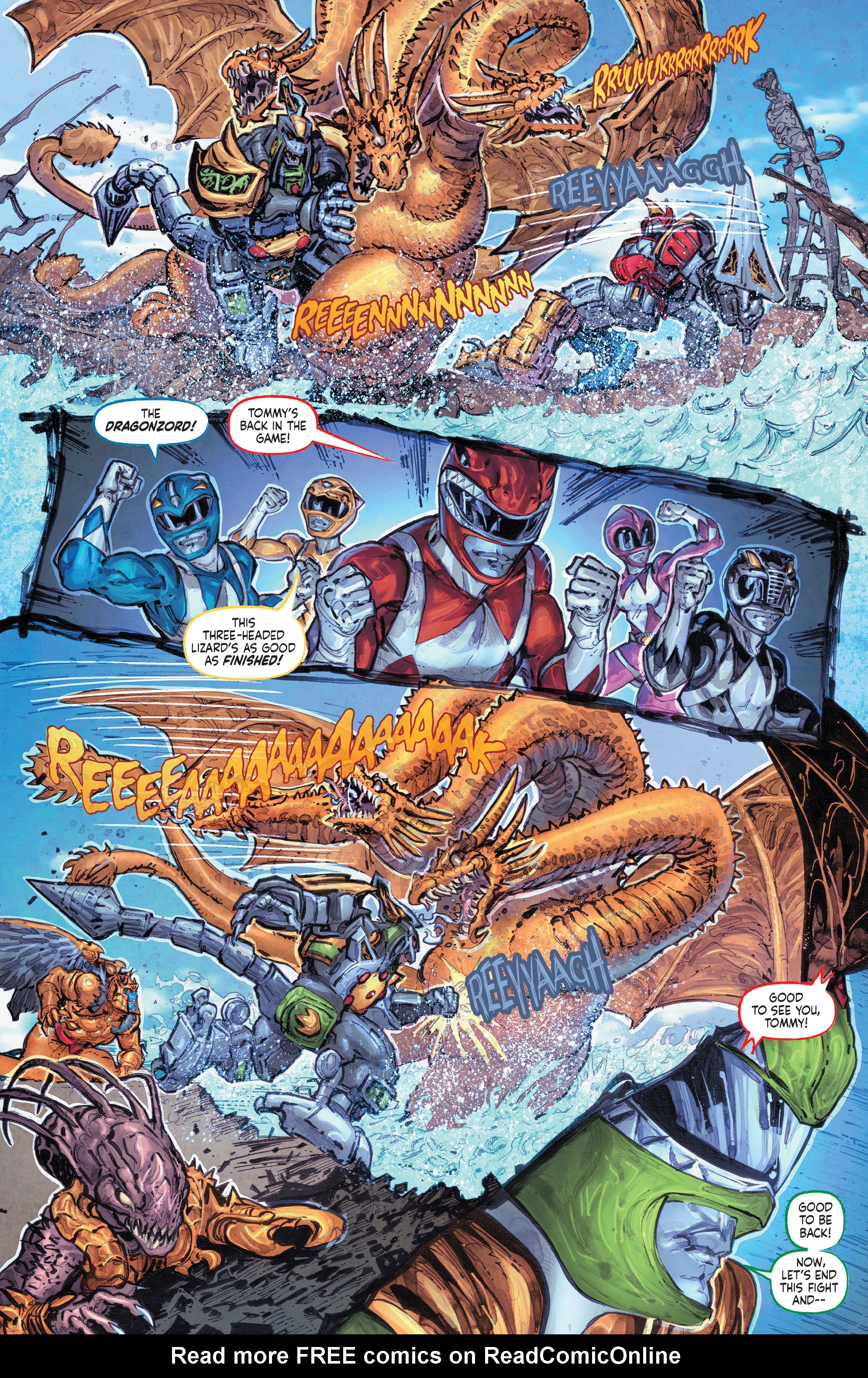 Read online Godzilla vs. The Mighty Morphin Power Rangers comic -  Issue #5 - 6