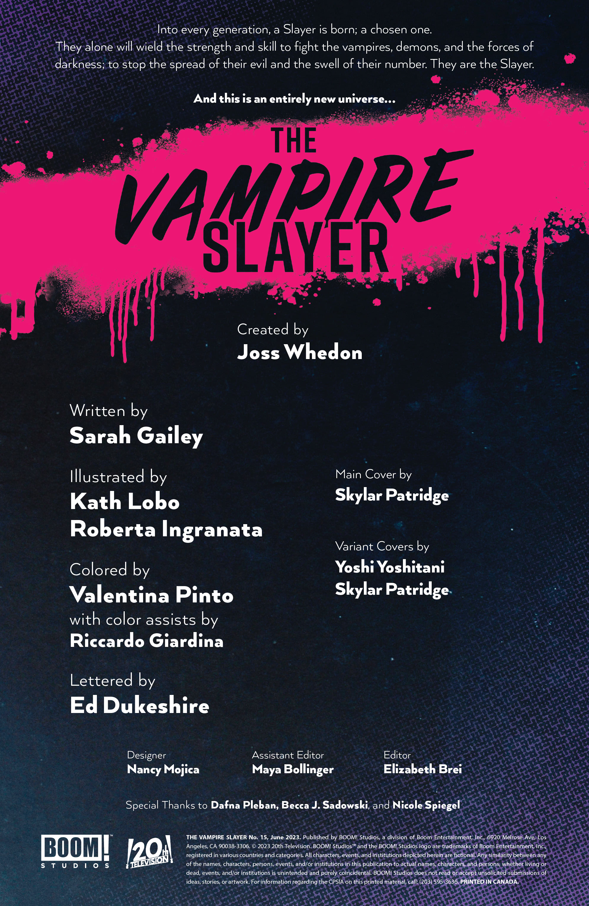 Read online The Vampire Slayer comic -  Issue #15 - 2