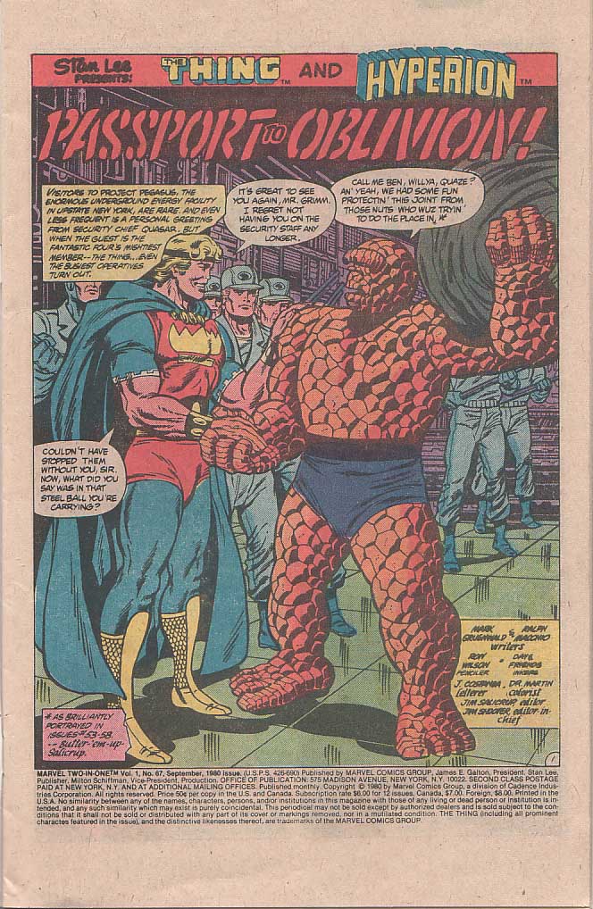 Marvel Two-In-One (1974) issue 67 - Page 2