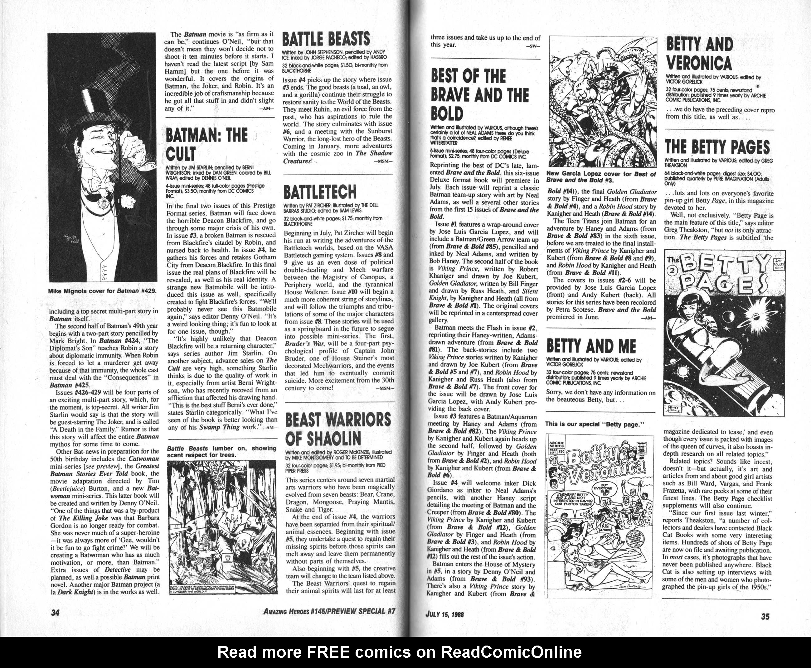 Read online Amazing Heroes comic -  Issue #145 - 19