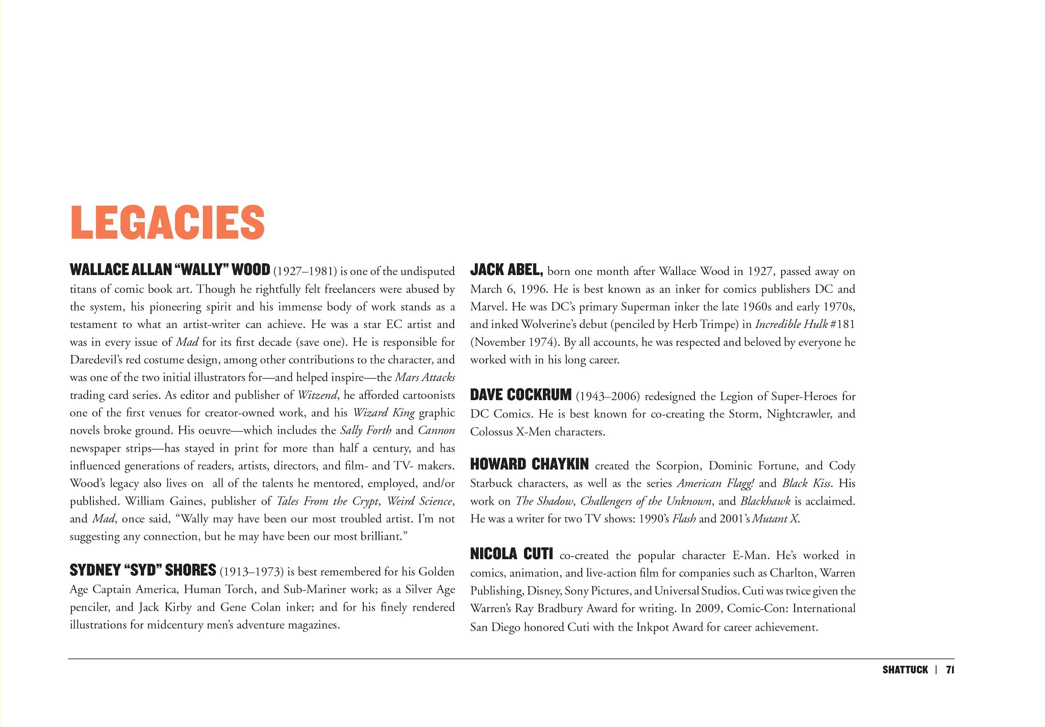 Read online Wallace Wood Presents Shattuck comic -  Issue # TPB - 71