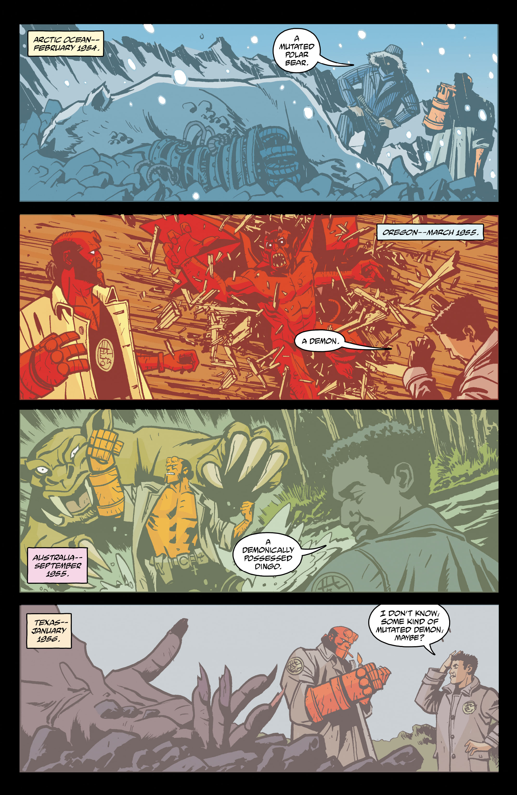Read online Hellboy And The B.P.R.D.: 1957 - Falling Sky comic -  Issue # Full - 4